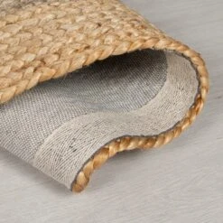 Elements Natural Jute Border Round Rug -Elements 1000082945 alt02