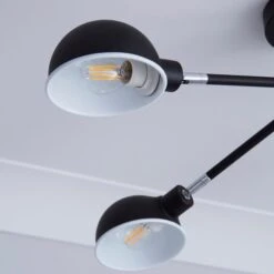 Elements Borr Black 5 Light Semi Flush Ceiling Light 8 Elements Borr Black 5 Light Semi Flush Ceiling Light -Elements 1000157756 alt02