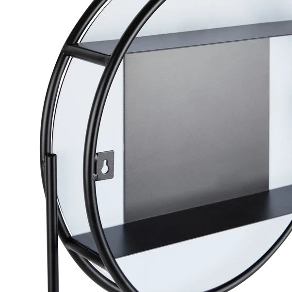 Elements Matte Black Wall Mirror With Storage 3 Elements Matte Black Wall Mirror With Storage - Image 3