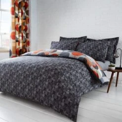 Elements Oscar Reversible Orange Duvet Cover And Pillowcase Set -Elements 30563410 alt02
