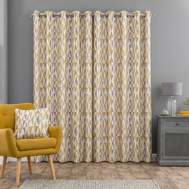 Elements Triangles Eyelet Curtains 20 Elements Triangles Eyelet Curtains - Image 20