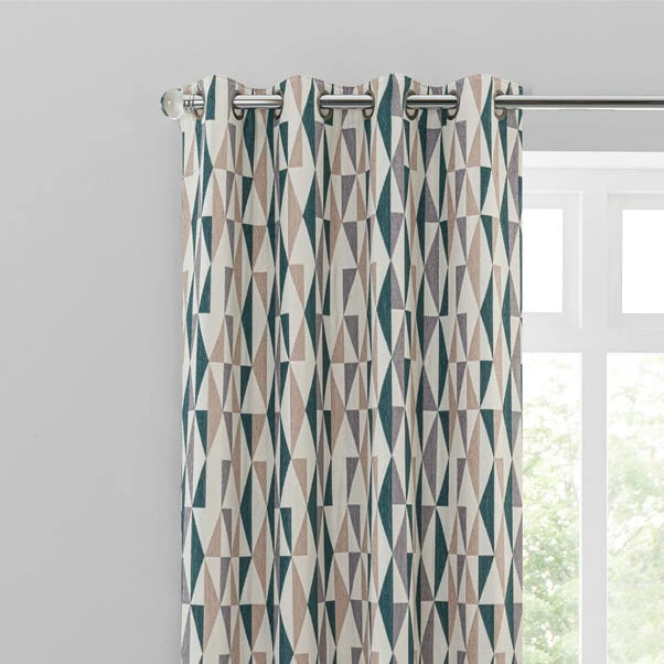 Elements Triangles Eyelet Curtains 1 Elements Triangles Eyelet Curtains