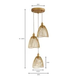 Elements Jaula 3 Light Cluster Ceiling Light -Elements 30755628 alt07