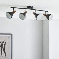 Elements Wolston 4 Light Semi Flush Spotlight Bar -Elements 30765896 alt01