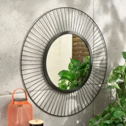 Elements Wire Round Indoor Outdoor Wall Mirror