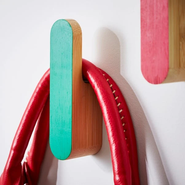 Elements Adam Wooden Block Wall Hanging Hooks 2 Elements Adam Wooden Block Wall Hanging Hooks - Image 2