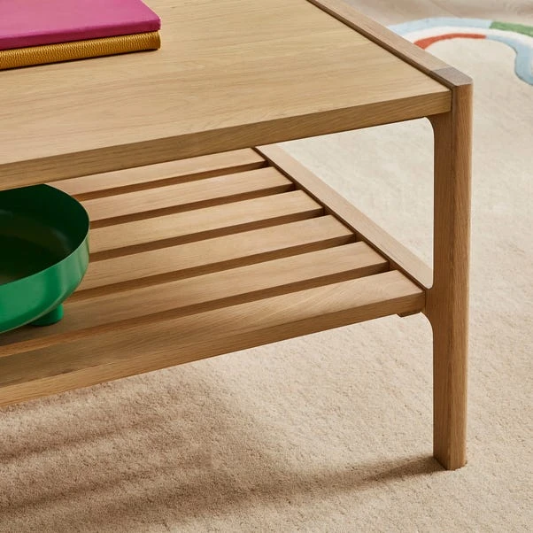 Elements Holmes Rectangular Coffee Table, Oak 2 Elements Holmes Rectangular Coffee Table, Oak - Image 2