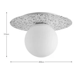 Elements Tela Bathroom Flush Ceiling Light -Elements 30894875 alt08