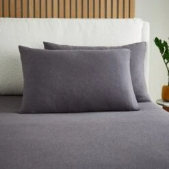 Elements Cotton Jersey Plain Standard Pillowcase​ Pair -Elements 30896583
