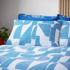 Elements Ezra Blue Cotton Duvet Cover And Pillowcase Set -Elements 30902471 alt03