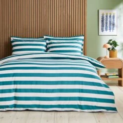 Elements Bold Stripe Cotton Duvet Cover And Pillowcase Set -Elements 30902545