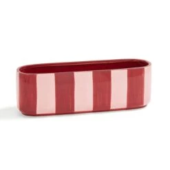 Elements Striped Ceramic Windowsill Plant Pot -Elements 30943036 alt02