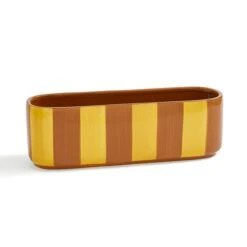 Elements Striped Ceramic Windowsill Plant Pot -Elements 30943051 alt02